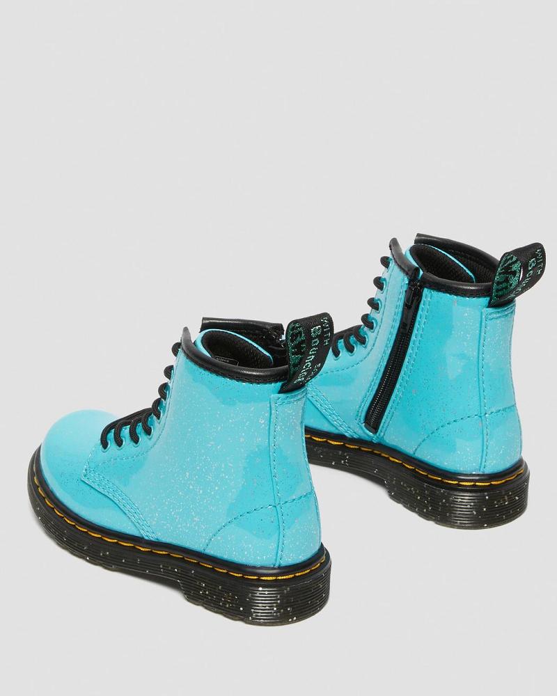 Dr Martens Toddler 1460 Glitter Snørestøvler Børn Turkis | DK 693CTV